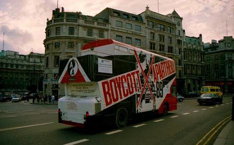 Boycott Apartheid Bus, London, UK, 1989.