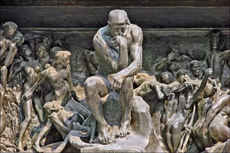 Le penseur de la Porte de l&#39;Enfer (Rodin museum), 1890. 