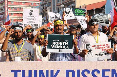 Rohith Vemula solidarity rally in Kerala, March 7, 2016. 