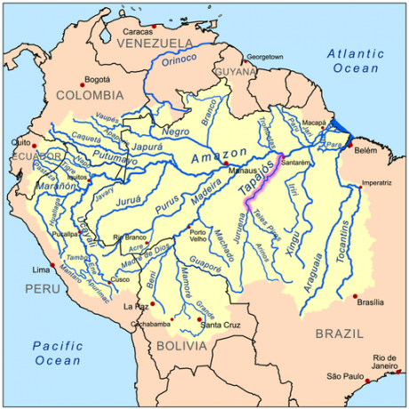 Tapajos River highlighted.