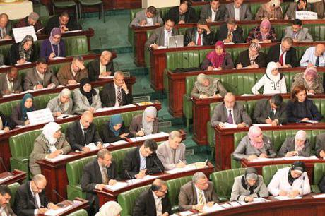 Ennahda group at the Tunisian Constituent Assembly, 2011.