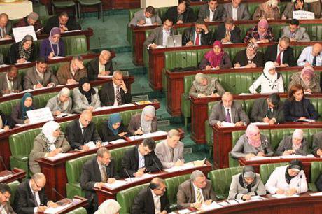 Ennahda group at the Tunisian Constituent Assembly, 2011. 