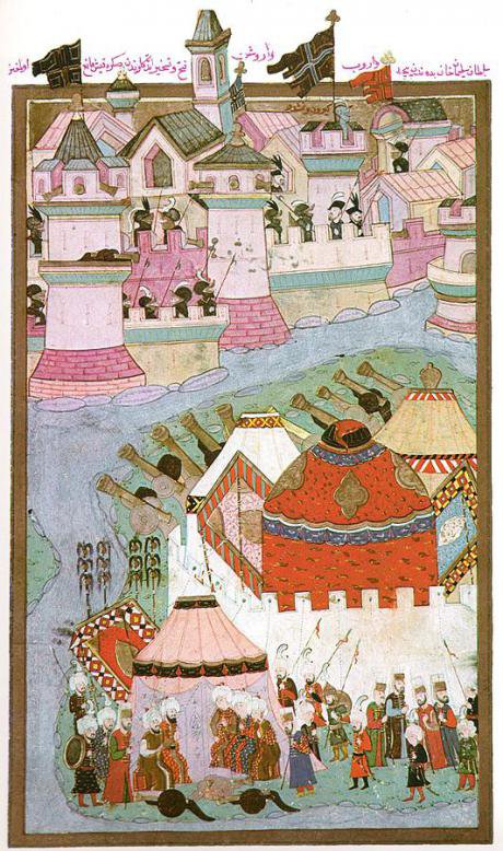 The Ottoman army besieging Vienna (1529), Hüner-nāme, Topkapi-Serail-Museum, Hazine 