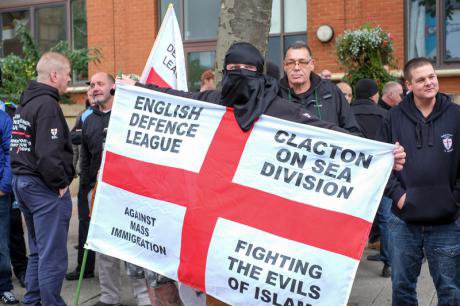 EDL march in Birmingham,2014.