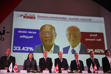 First round election results. Demotix/Chedly Ben Ibrahim. All rights reserved.