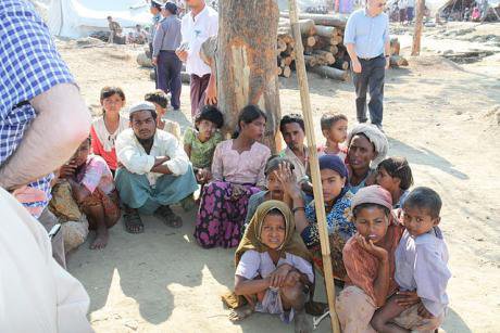 Displaced Rohingya people in Rakhine State, 2012.
