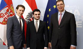 Austrian foreign minister meets Serbian finance minister and Prime Minister Aleksandar Vučić.