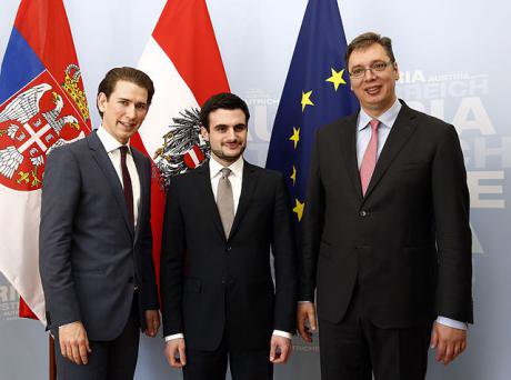 Austrian foreign minister meets Serbian finance minister and Prime Minister Aleksandar Vučić.