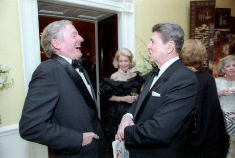 William F.Buckley with President Ronald Reagan in 1986. 