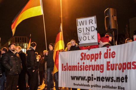Anti-Islam protest, Cologne, 2015.