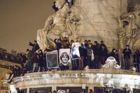 Tribute in the Place de la République,January 7.