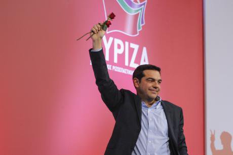 Alexis Tsipras delivers Thessaloniki campaign speech, January 20.