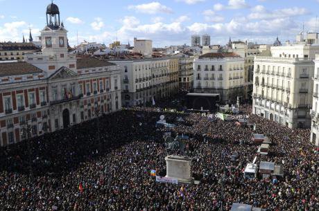 The biggest show of support yet for the anti-austerity party in Sol Square.