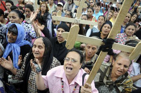 Egypt's Copts gather in April 2013
