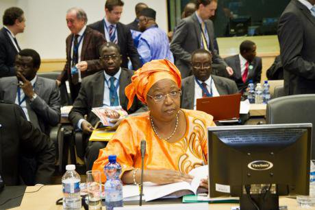 Senegalese Minister of Health at the Ebola conference in Brussels, March 2015.