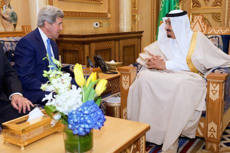 US Secretary of State with King Salman of Saudi Arabia. Demotix Live News/Demotix. All rights reserved.