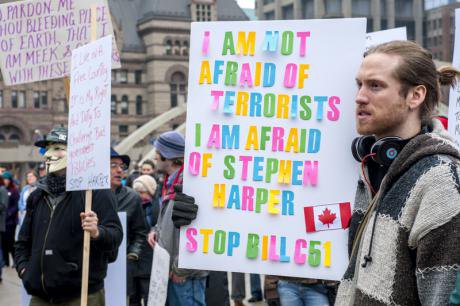Toronto demo against Bill C-51.