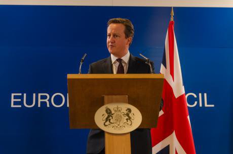 British PM at European Summit, March 2015.