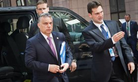  Viktor Orban arriving at EU Summit on migration, April, 2015. 
