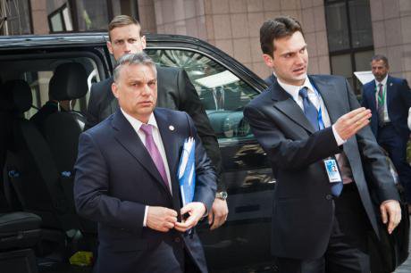  Viktor Orban arriving at EU Summit on migration, April, 2015. 