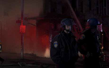 Police on the streets of Baltimore. Demotix/Aidan Walsh. All rights reserved.