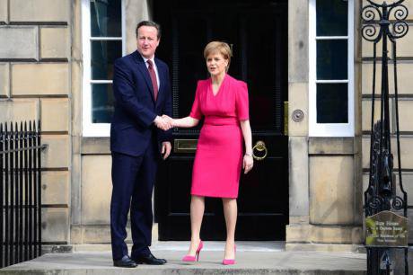 David Cameron meets Nicola Sturgeon for post-election talks May, 2015. 