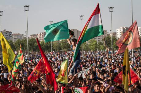 Celebrations in Diyarbakir for the victory of the HDP.