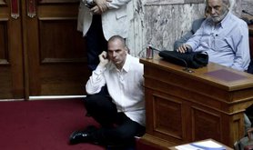 Yanis Varoufakis at Syriza parliamentary group, June 16, 2015.