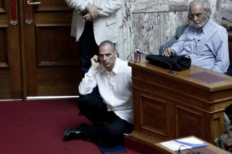 Yanis Varoufakis at Syriza parliamentary group, June 16, 2015.