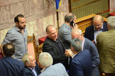 Plenary session of Greek Parliament for referendum vote, 27 June, 2015.