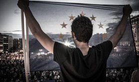 'We stay in Europe' rally in Athens, June, 2015. 