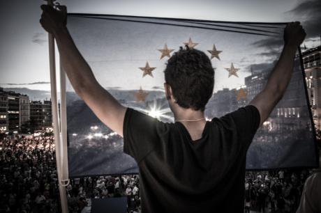&#39;We stay in Europe&#39; rally in Athens, June, 2015. 