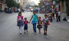 Palestinians in Gaza celebrate Eid al-Fitr at the end of Ramadan.