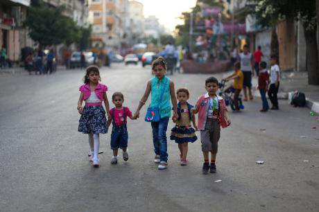 Palestinians in Gaza celebrate Eid al-Fitr at the end of Ramadan.