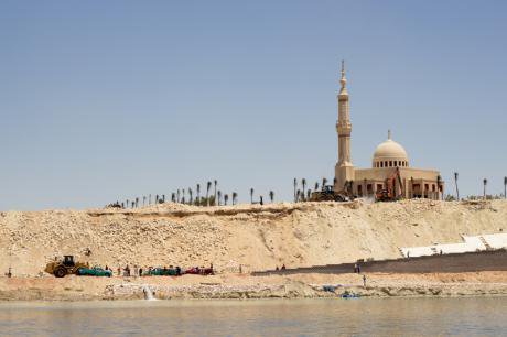Egypt completes construction of second lane of Suez Canal, July 2015.