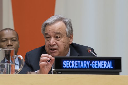 Antonio Guterres, Secretario General de Naciones Unidas.