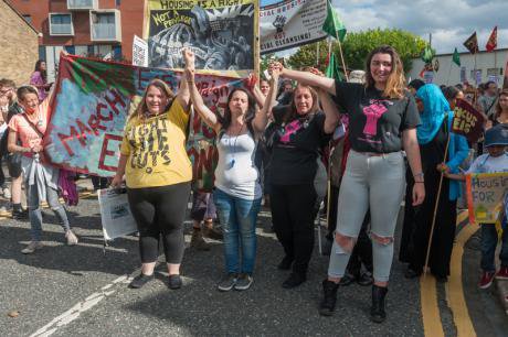 &#39;March against evictions&#39; 19 September 2015 (Peter Marshall/Demotix)