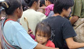 Ethnic Karen refugees on the Burma - Thai border
