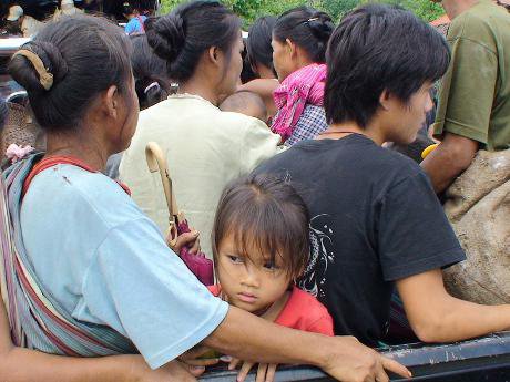 Ethnic Karen refugees on the Burma - Thai border