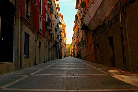 The streets of Pamplona, Spain. Flickr/Paul D&#39;Ambra. Some rights reserved.