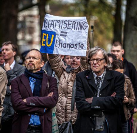 Second PEGIDA protest in Netherlands, 8 November, 2015.