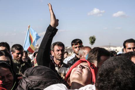 Funeral in Kobane, November 6, 2015.