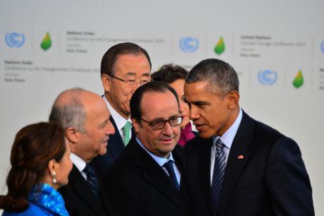 Delegates gathering on the first day of the COP21 Climate conference in Paris.