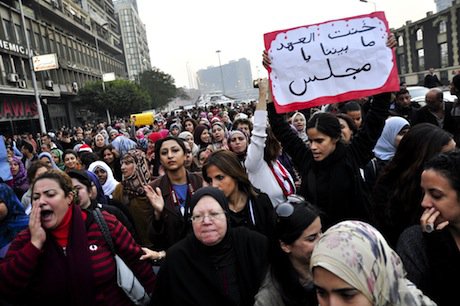 Protest over violence against women in Cairo. Demotix/Marwa Morgan. All rights reserved.