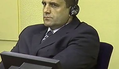 Milan Lukic in the dock, on trial