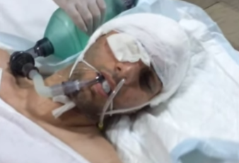 Magomed Aliyev in hospital after his &#39;self-inflicted&#39; injury. 