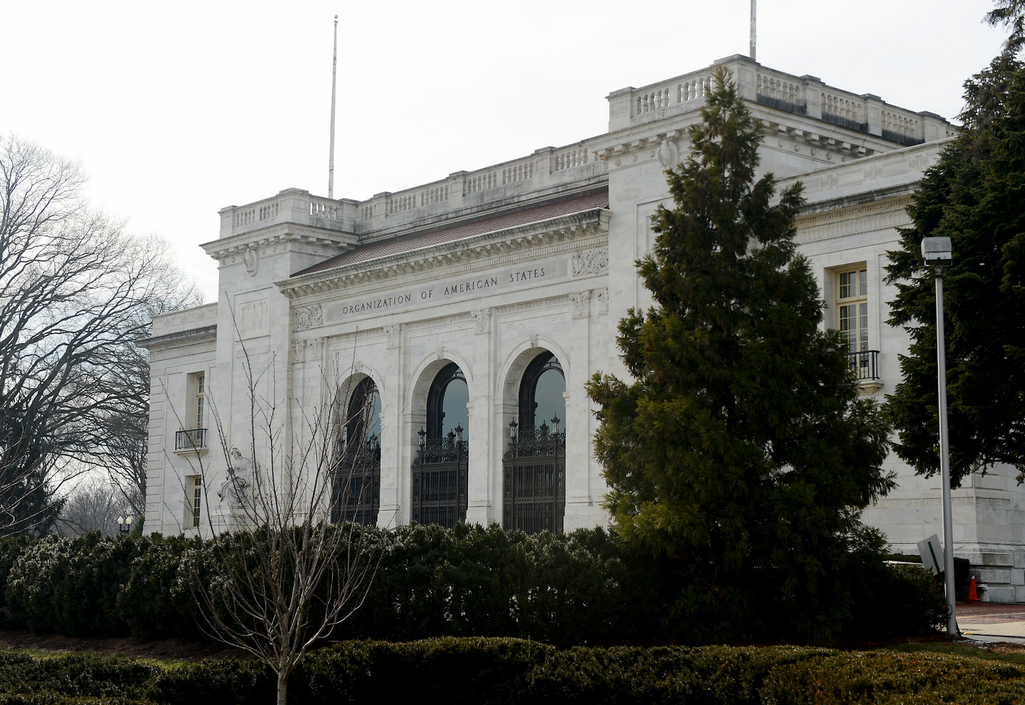 La sede de la OEA en Washington DC, 2019.
