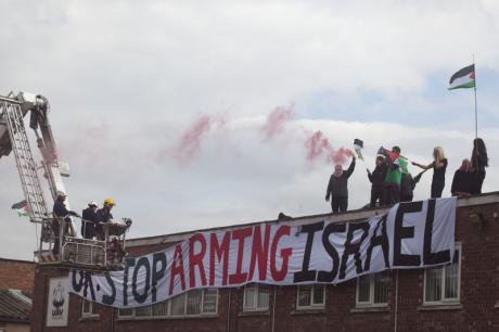 London Palestine Action protest Elbit Systems