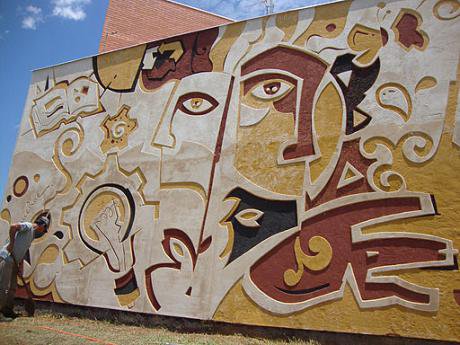 Mural, Bento Goncalves City, Brazil.