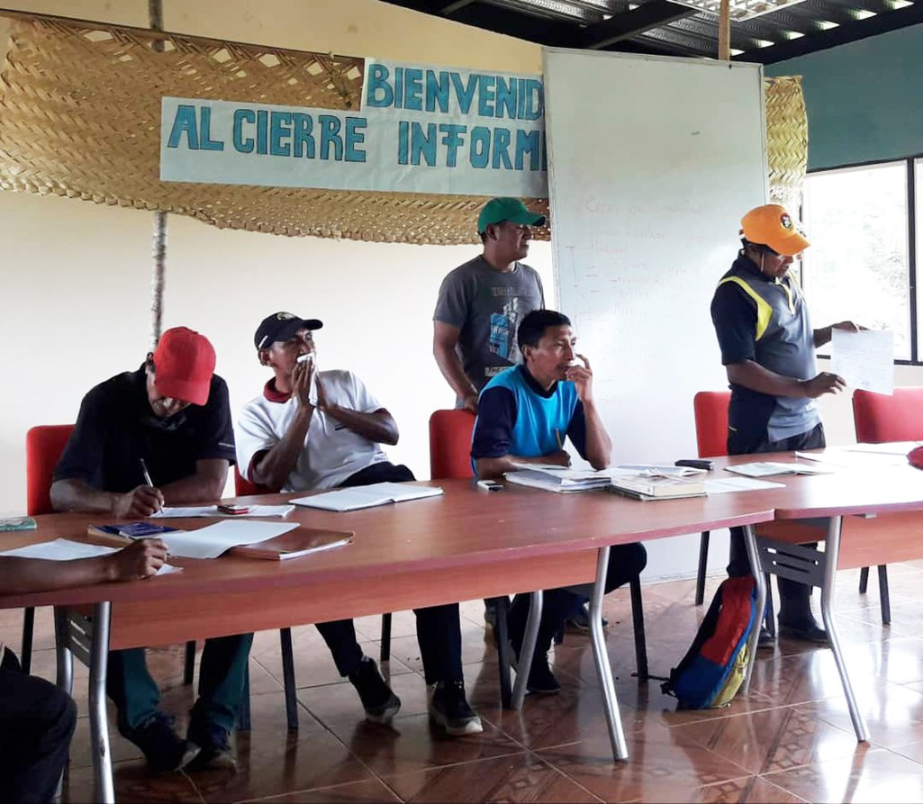 Hortimio participa en una asamblea –a mediados de julio de 2020– sobre la jurisdicción especial indígena e intercambio de saberes con chamanes, capitanes y autoridades indígenas del Cataniapo.
